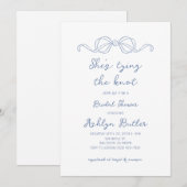 Blauwe Hand getrokken Schoenen die de Knoopuitnodi Kaart (Voorkant / Achterkant)