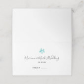 Blauwe hand met waterkleurige kerstsnowflakes plaatskaartje (Buitenkant ongevouwen)