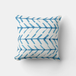 Blauwe handbeschilderde pijlen PolyesterSierkussen Kussen