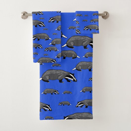 Blauwe Handdoeken Met Das Cartoon (Insitu)