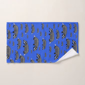 Blauwe Handdoeken Met Das Cartoon (Handdoek)