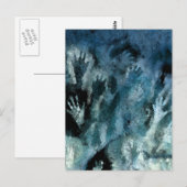 Blauwe Handen Briefkaart (Voorkant / Achterkant)