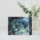 Blauwe handen briefkaart (Staand voorkant)