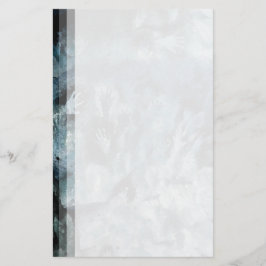 Blauwe handen briefpapier