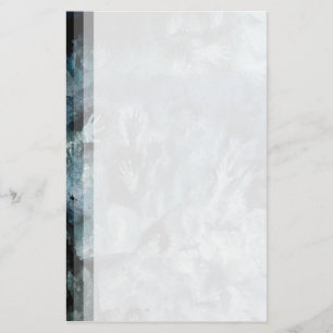 Blauwe handen briefpapier
