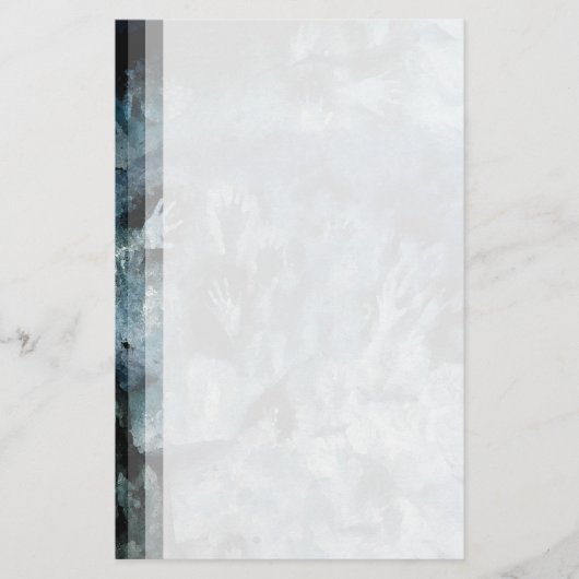 Blauwe handen briefpapier (Voorkant)