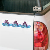 Blauwe handen kalme geest bumpersticker (Op Truck)