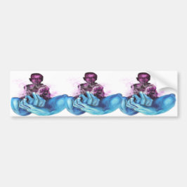 Blauwe handen kalme geest bumpersticker