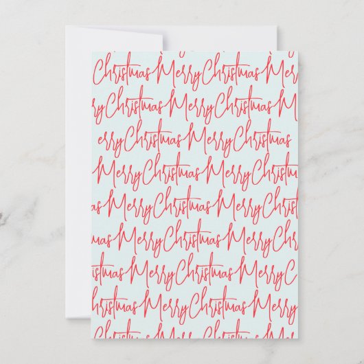 Blauwe handgeschreven kerstfeest uitnodiging (Achterkant)