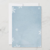 Blauwe handgeschreven kerstfeestdag kaart (Achterkant)