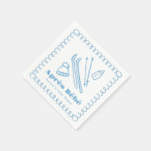 Blauwe handgetekende après bébé boy Baby shower Servet (Hoek)