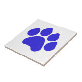 Blauwe handmatige afdrukstapel tegeltje (Zijkant)