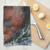 Blauwe handschoen keukenhanddoek (Quarter Fold)