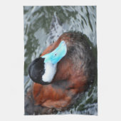 Blauwe handschoen keukenhanddoek (Verticaal)