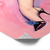 Blauwe handschoenen Pinup Poster (Hoek)