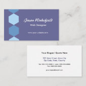 Blauwe handschoenen visitekaartje (Voorkant / Achterkant)