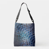 Blauwe handtas van leder (Achterkant)