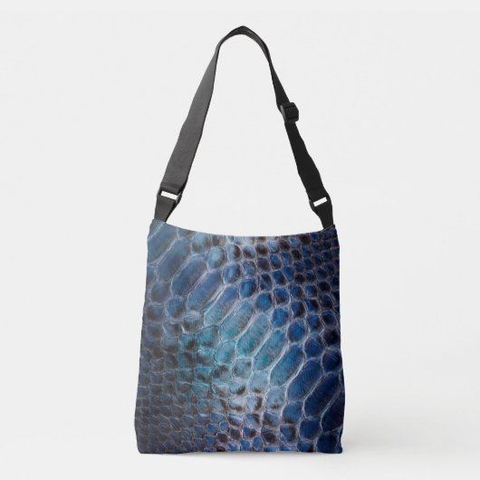 Blauwe handtas van leder (Voorkant)