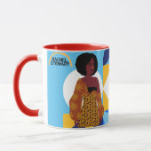 Blauwe handtekening mok (Links)