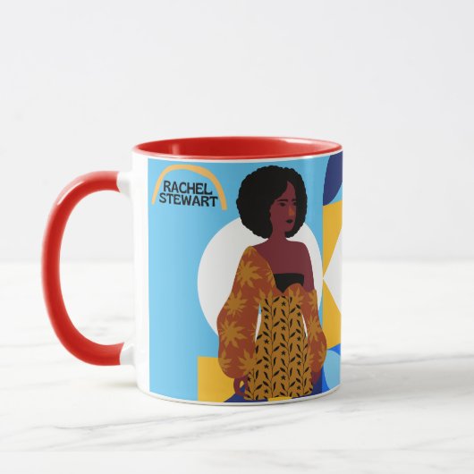 Blauwe handtekening mok (Links)