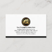 Blauwe Handyman Tools Tab Builder Visitekaartje (Achterkant)