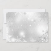 Blauwe hangende Ornamenten kerstfeest uitnodigen Kaart (Achterkant)