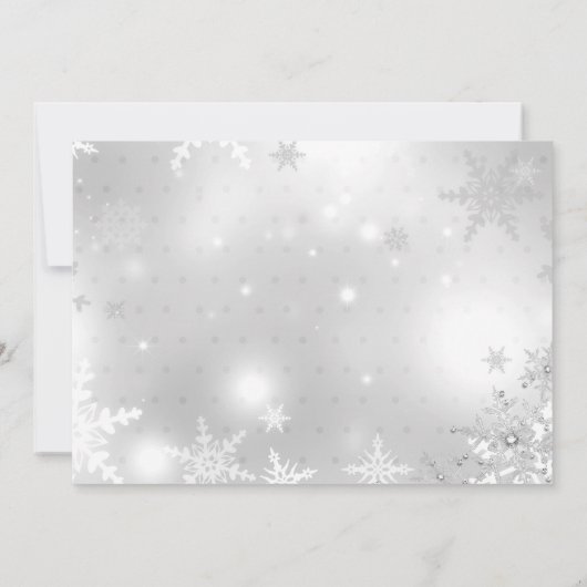 Blauwe hangende Ornamenten kerstfeest uitnodigen Kaart (Achterkant)