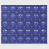 blauwe hanukka cadeaupapier (Vlak)