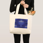 blauwe hanukka grote tote bag (Voorkant (product))