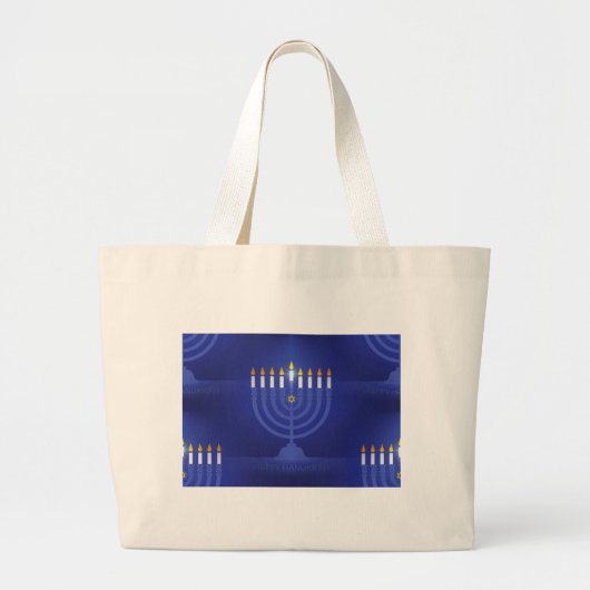 blauwe hanukka grote tote bag (Voorkant)