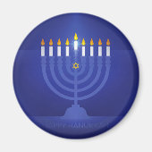 blauwe hanukka magneet (Voorkant)