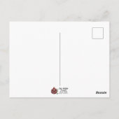 Blauwe Hanukka Menora Briefkaart (Achterkant)