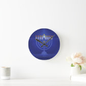 blauwe hanukka ronde klok (Huis)