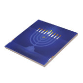 blauwe hanukka tegeltje (Zijkant)