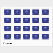 blauwe hanukka vierkante sticker (Vel)