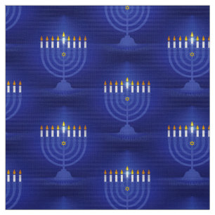 Blauwe Happy Hanukkah stof