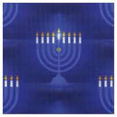 Blauwe Happy Hanukkah stof (Close Up)