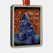 Blauwe harde schoenen metalen ornament (Rechts)