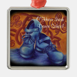 Blauwe harde schoenen metalen ornament