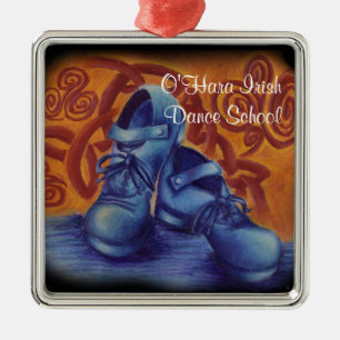 Blauwe harde schoenen metalen ornament