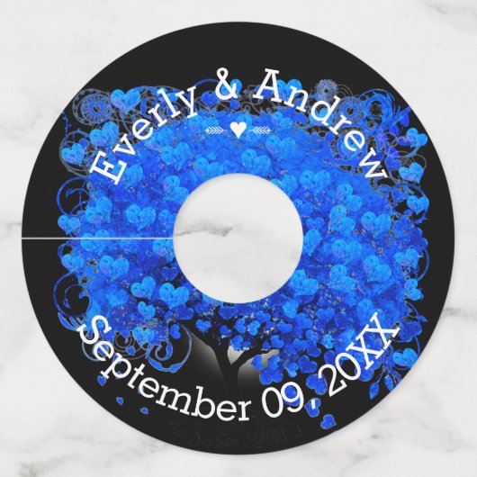 Blauwe hardeboom Bindwijn Label (Voorkant)