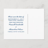 Blauwe hardevergelijking Opslaan het Briefkaart Da (Achterkant)