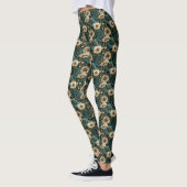 Blauwe hardloopanemonen geïnspireerde kerstcadeaus leggings (Links)