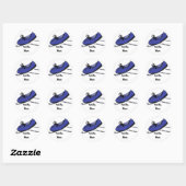 Blauwe hardloopschoen - Moet hardlopen Ronde Sticker (Vel)