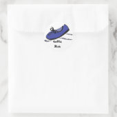 Blauwe hardloopschoen - Moet hardlopen Ronde Sticker (Tas)