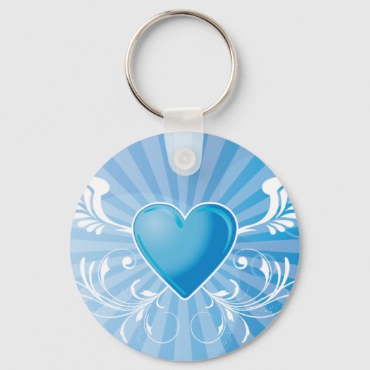 Blauwe haren en vleugels sleutelhanger (Voorkant)