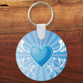 Blauwe haren en vleugels sleutelhanger (Voorkant)