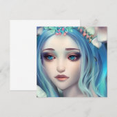 Blauwe harige fee | Fantasy Art (Voorkant / Achterkant)