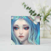 Blauwe harige fee | Fantasy Art (Staand voorkant)