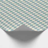 Blauwe Harlequin Cadeaupapier (Hoek)